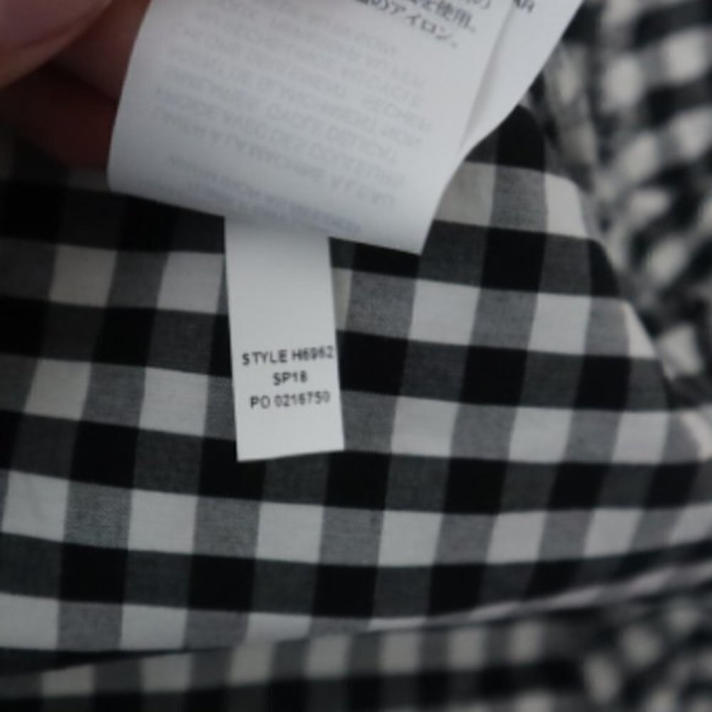Madewell Women Size L Crepe Gingham Cotton Fit & Flare Baby Doll Mini NEW Dress - Picture 16 of 17